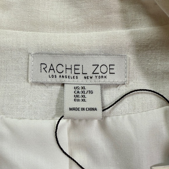 RACHEL ZOE Linen Blend Blazer NWT Size XL - Picture 3 of 13